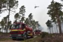 Fire crews at Culbin Forest