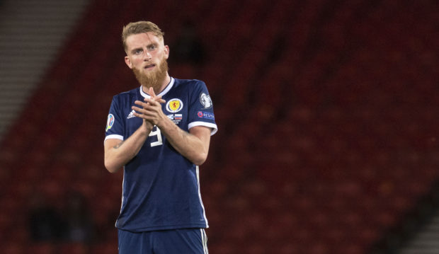 Oli McBurnie in action for Scotland last year