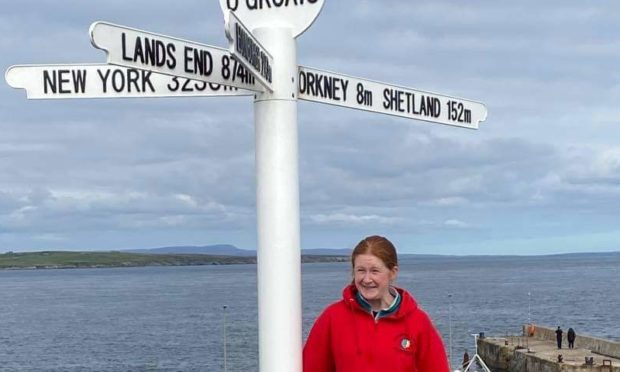 Shona Beveridge at John O'Groats