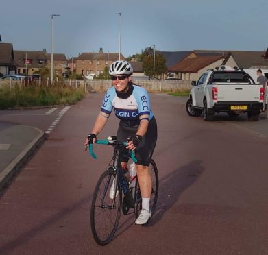 Buckie woman Stephanie Cormack  cycles 100 miles to raise more than £1,700 for charity that supports her husband who suffers from MS.