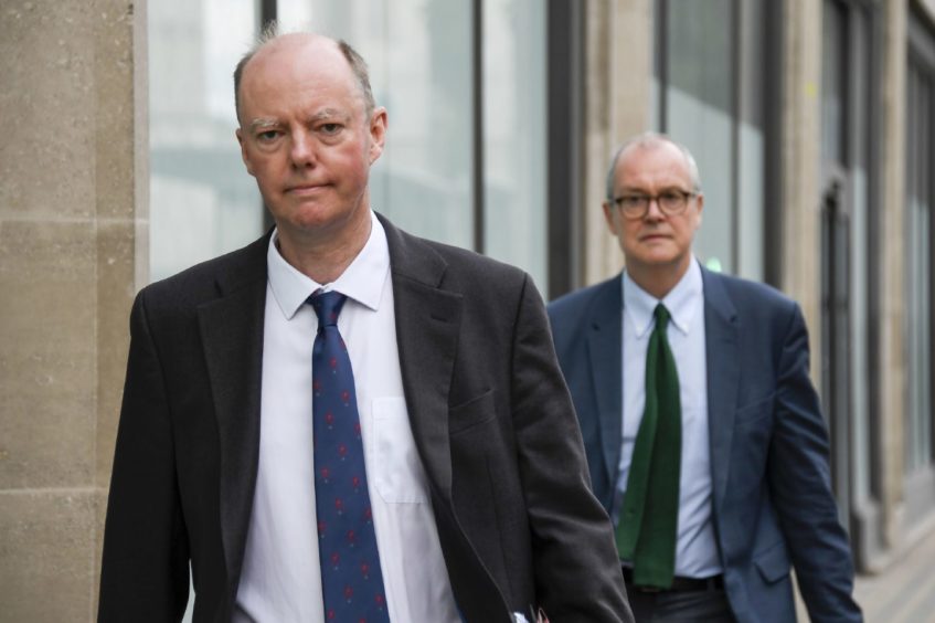 Chief Medical Officer Professor Chris Whitty, left, and Chief Scientific Adviser Sir Patrick Vallance.
