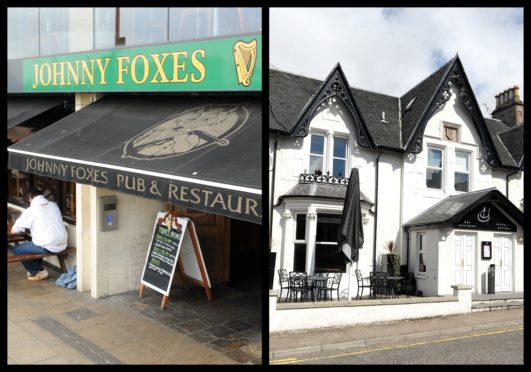 Johnny Foxes (left) and the Heathmount (right) have both closed for the day because of positive coronavirus tests. Pictures by Sandy McCook