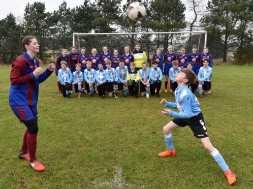 Westdyke's U17 girl's captain Alanna MacLeod and U14 boy's captain Dagan Rait pictured long before the pandemic in 2018. Picture by Colin Rennie