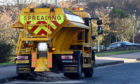Gritter on the roads of Tullos, Aberdeen.