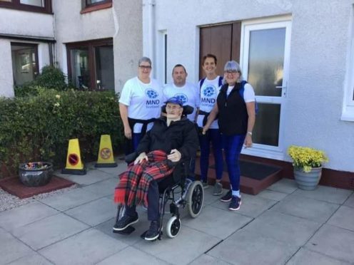 Team Stuart ready to embark on its 15-mile alternative kiltwalk around Stonehaven.