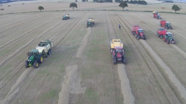 The balers in action at Bent Farm.