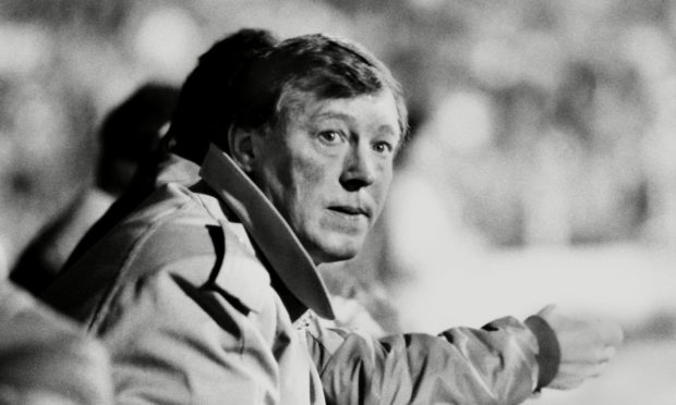 Manchester United manager Alex Ferguson at Plough Lane in 1986.