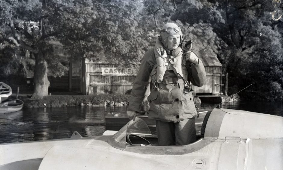 John Cobb at Loch Ness.
