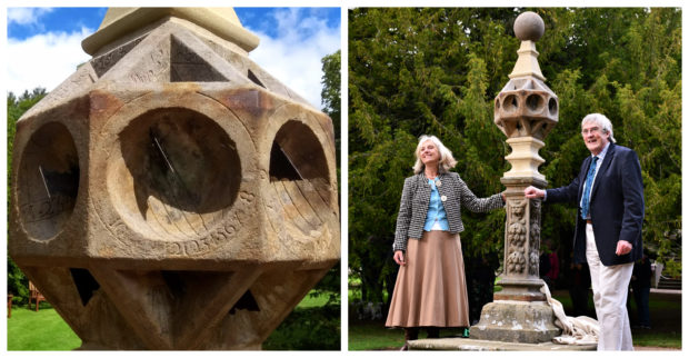 The sundial was unveiled by Lady Aberdeen and garden historian Christopher Dingwall