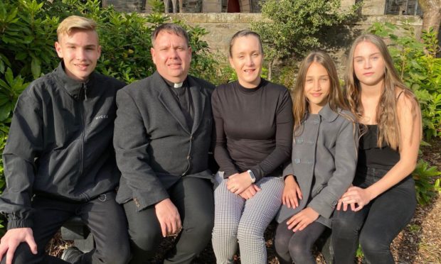 Rev Wiekus van Straaten with his family.