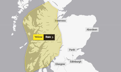 Heavy rain expected over the weekend.