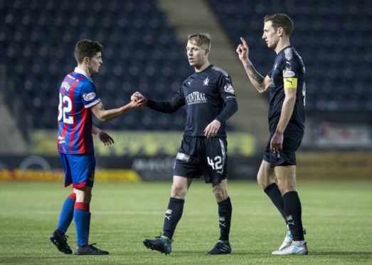 Jack Brown in his only senior game for Caley Thistle against Falkirk.