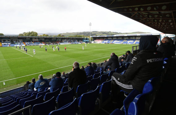 Ross County hosted a crowd of 300 fans for their match with Celtic in September.