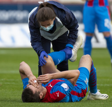 Nikolay Todorov receives treatment.