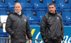 Elgin City manager Gavin Price and assistant manager Keith Gibson.