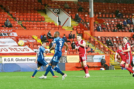 Lewis Ferguson nets his howitzer against Hamilton.