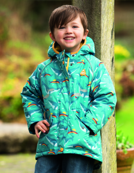 Explorer waterproof kids’ coat, £50, Frugi.
