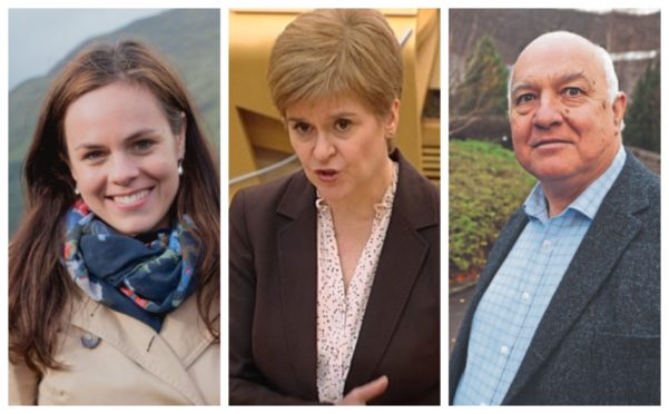 L-R: Kate Forbes, Nicola Sturgeon and Bill Lobban.