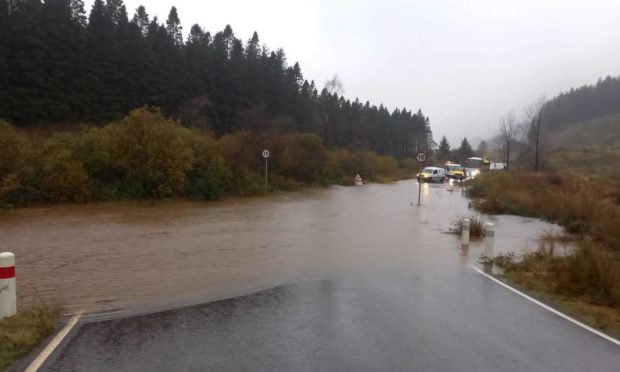 Old Military Road is closed due to flooding