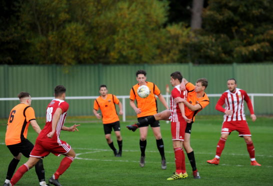 Formartine against Rothes on Saturday was the first Highland level match to be live streamed. 
Picture by Darrell Benns