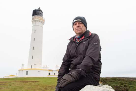 Chairman Chris Tuke outside the Covesea Lighthouse.
Pictures by Jason Hedges.