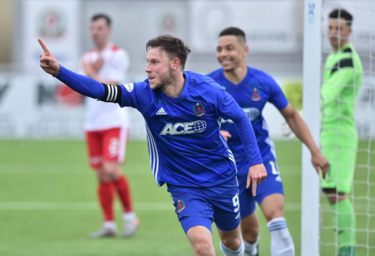 Mitch Megginson struck twice for Cove Rangers.