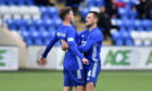 Mitch Megginson and Connor Scully celebrate.
Picture by Scott Baxter