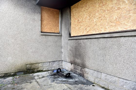 Fire damage to Central Buchan Medical Practice, New Pitsligo. 
Picture by Scott Baxter