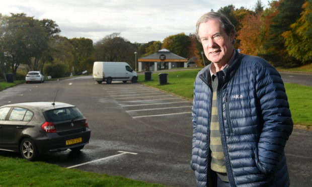 Councillor Gordon Adam of Highland Council at the  North Kessock car park on the A9 where the council intend to install 30 'aire' spaces for motorhomes and caravans.