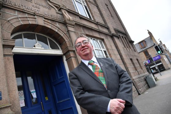 Councillor Stephen Calder in Peterhead.