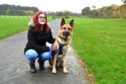 Fraserburgh heart and lung transplant survivor Kelly Watson and her dog Ruaridh at Aden Country Park.