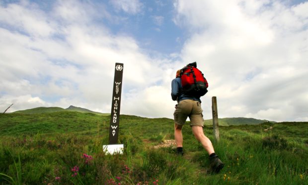 A section of the West Highland Way in Glencoe.
