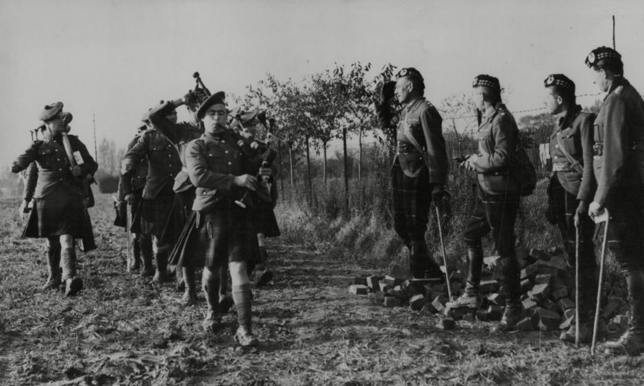 The Gordon Highlanders in France during World War Two.