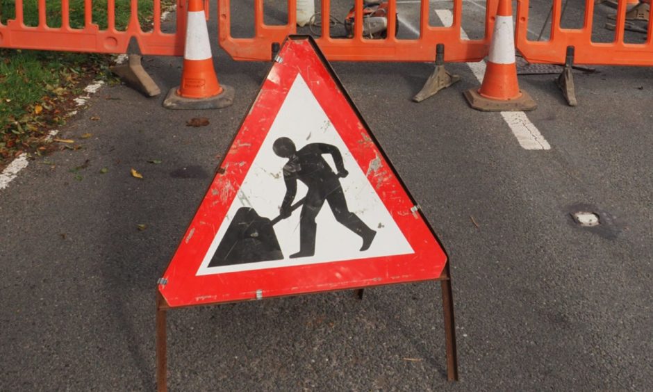A generic image of a road closed by roadworks