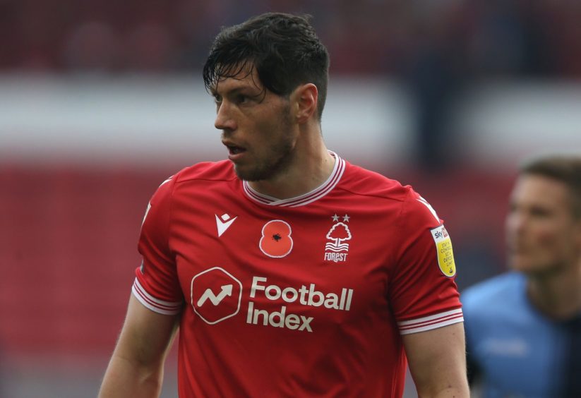 Scott McKenna in action for Nottingham Forest.