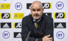 Scotland manager Steve Clarke at Tuesday's squad announcement.