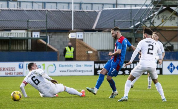 James Keatings scores Inverness' opener.