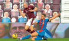 Robbie Deas in action for Caley Thistle against Hearts earlier this season.