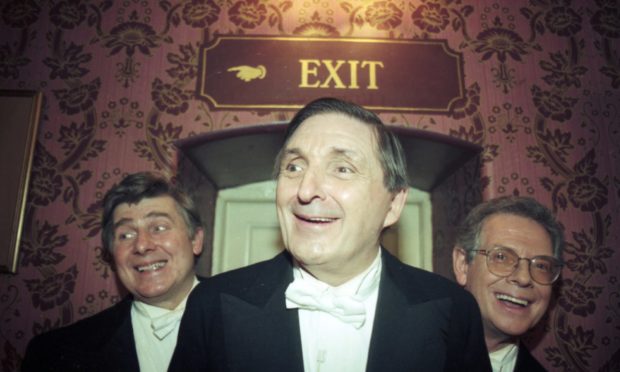 The comedy heroes pictured at their farewell appearance back in 1995.