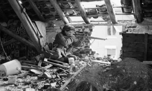 Unnamed Black Watch sniper in Holland..