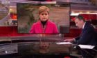 First Minister Nicola Sturgeon appearing on The Andrew Marr show