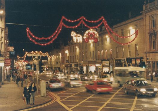 Aberdeen Christmas lights in 1991