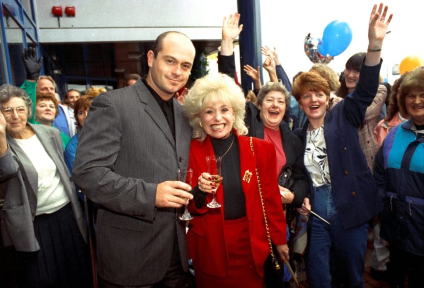 Hundreds of soap fans turned out to see EastEnders stars Barbara Windsor and Ross Kemp when they dropped in at Aberdeen's Mecca Bingo Hall, Berryden, in 1995. The queen of the Vic and her tough-guy TV son arrived in a horse-drawn carriage. They spent two hours signing autographs.