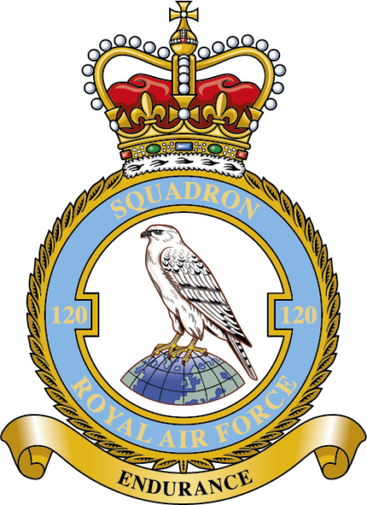 The badge of CXX Squadron features an Icelandic falcon due to its historic links to the nation.
