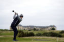 Stephen Gallacher tees off on the twelfth hole during day one of The Scottish Championship at Fairmont St Andrews.