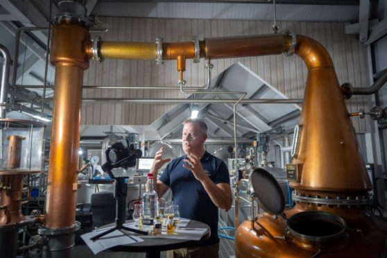 Isle of Raasay Distillery co-founder Alasdair Day giving one of his virtual tours

Pic submitted by Isle of Raasay Dstillery