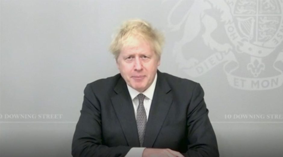 Prime Minister Boris Johnson, who is absolutely not in a cupboard.