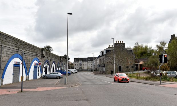 The junction of South College Street, Palmerston Place and Millburn Street.