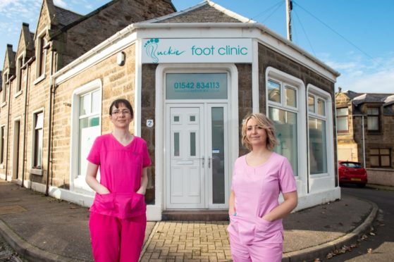 Podiatrist Victoria Fox and Clinic owner and podiatrist Sasha Cameron .