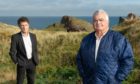 Businessman Sandy Laing, pictured right, and architect Ian Sutherland McCook at Bow Fiddle Rock.